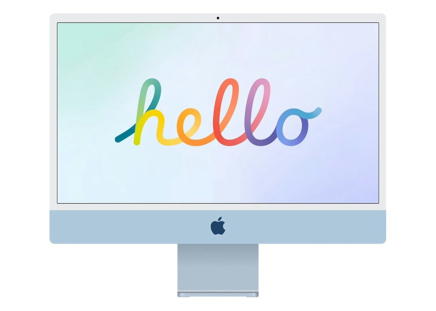 A realistic illustration of the latest 24-inch iMac.