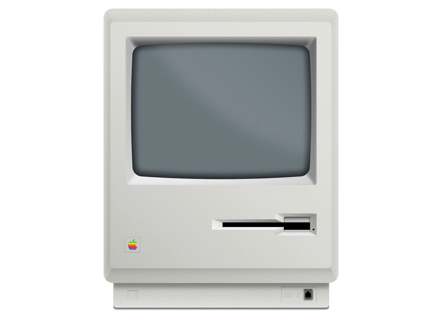 An illustration of a 1984 Macintosh.