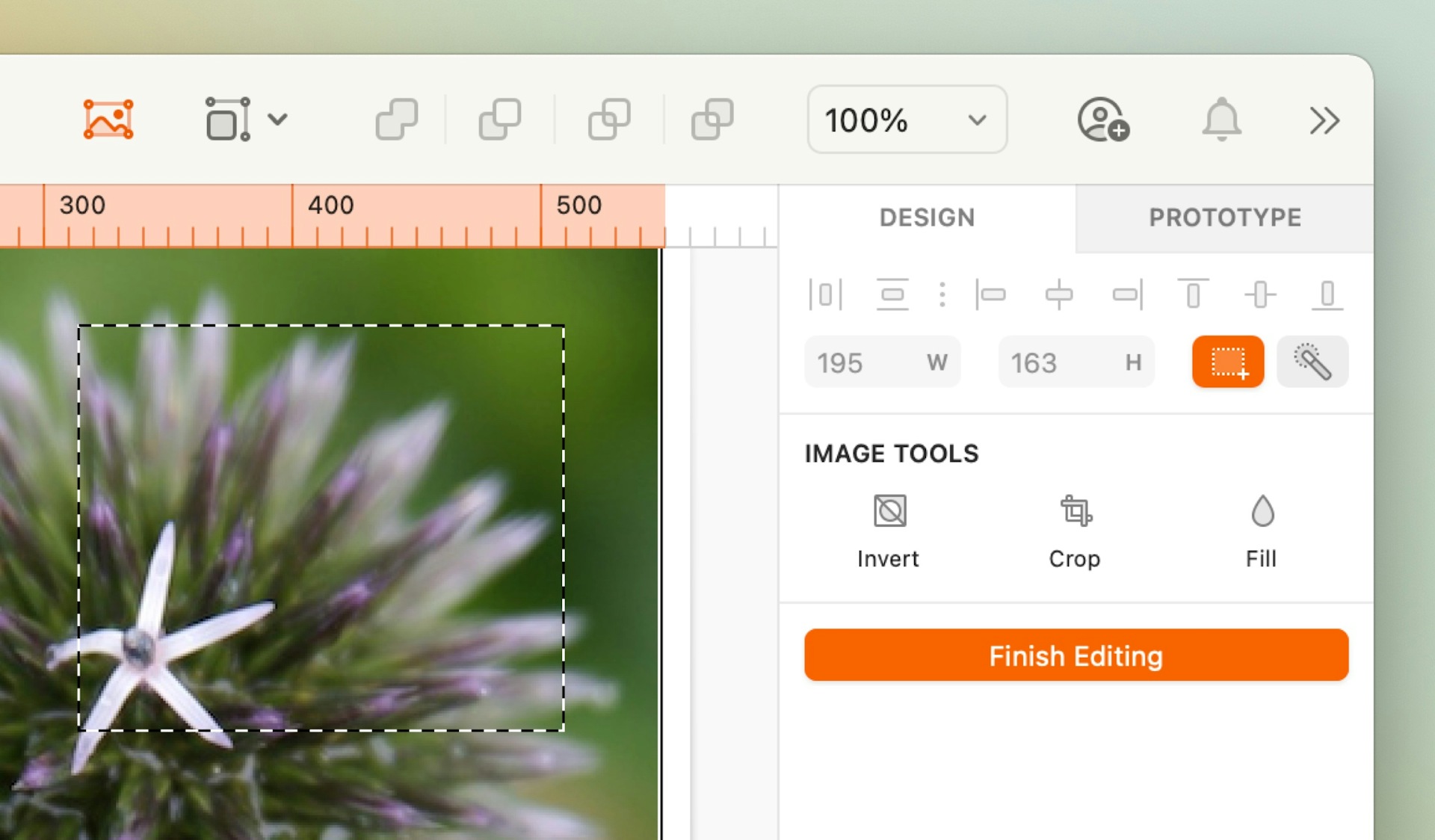 An image showing image editing tools in Sketch