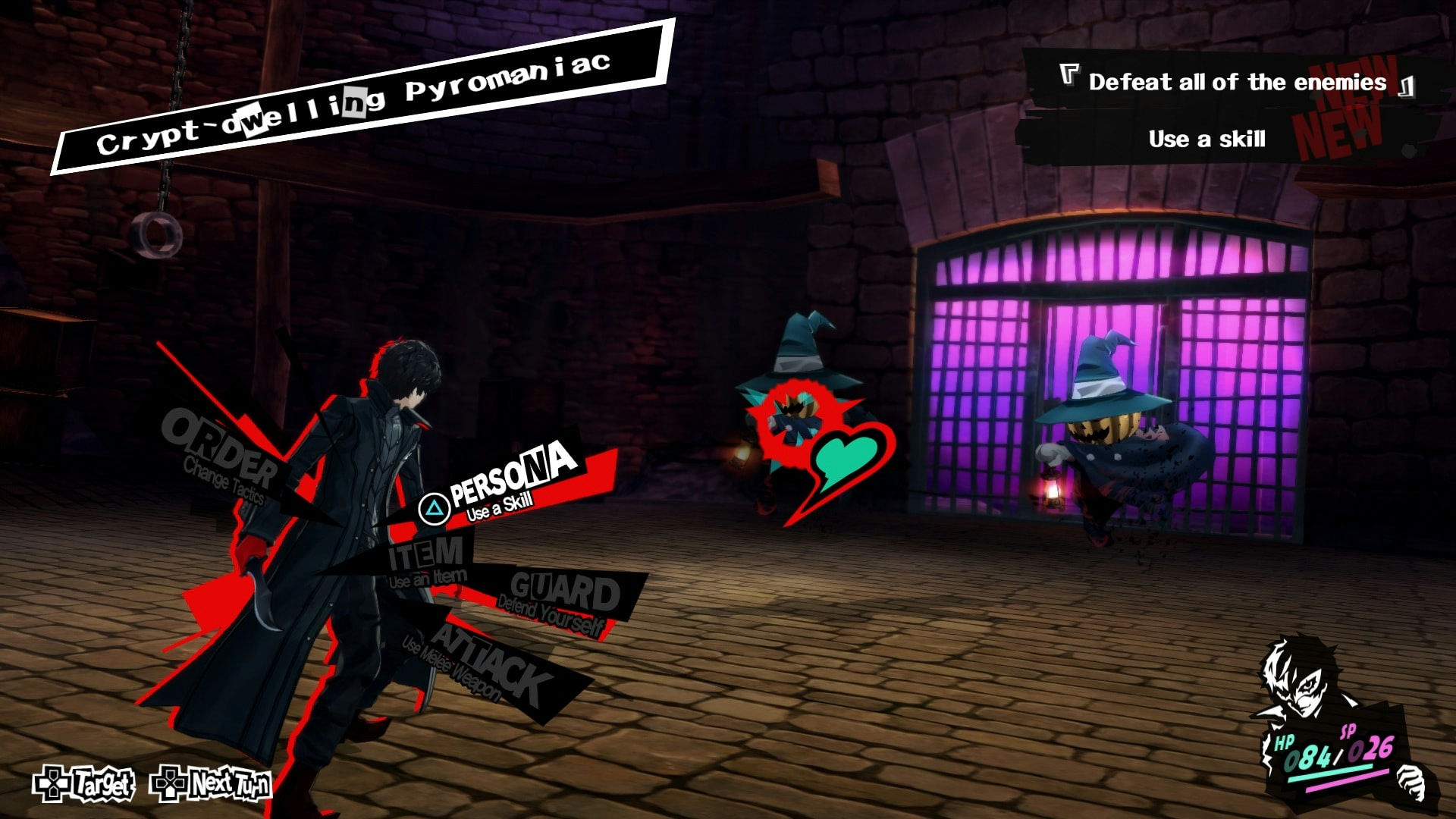 Scene in Persona 5 featuring the HUD as game UI example