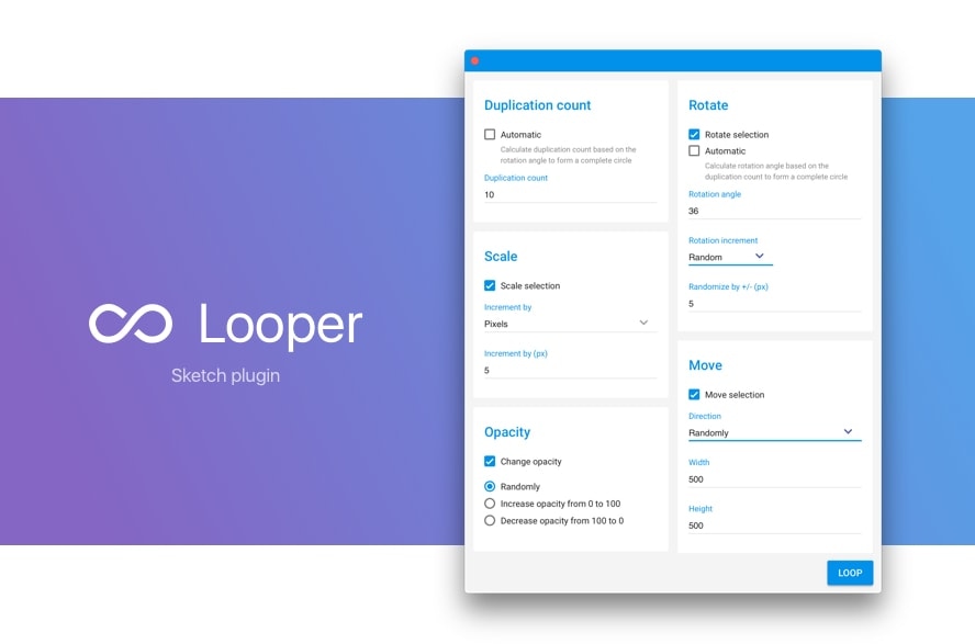 A screenshot of the Looper homepage.