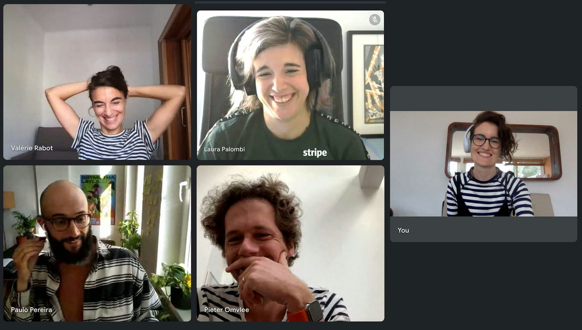 Screenshot of a Sketch Product Managers video chat