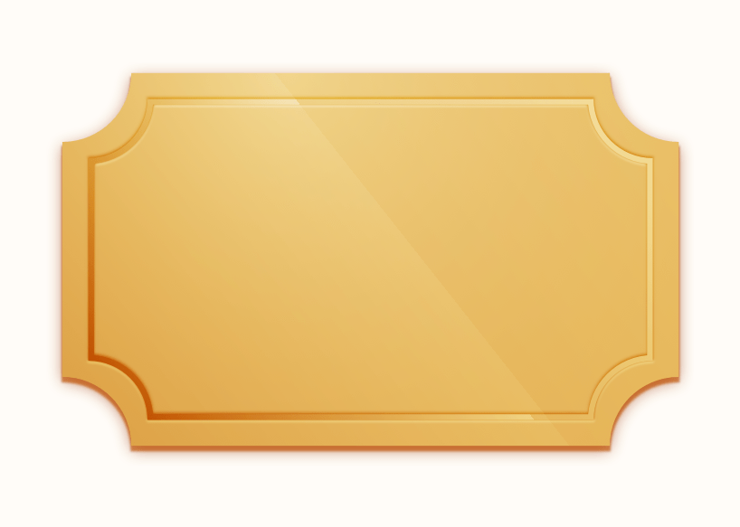 An image showing the shape of a ticket made in the Mac app