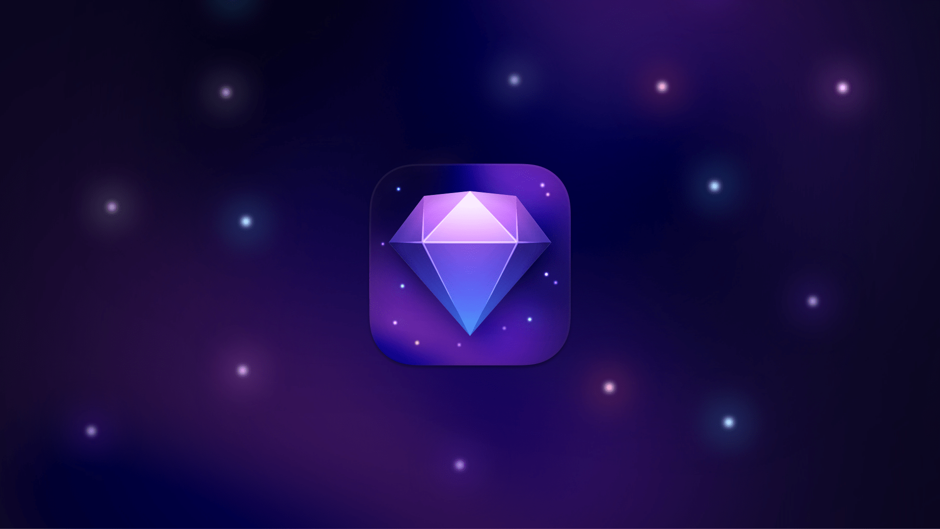 The new icon for our internal ‘Experimental’ release, featuring a purple diamond on a space background.