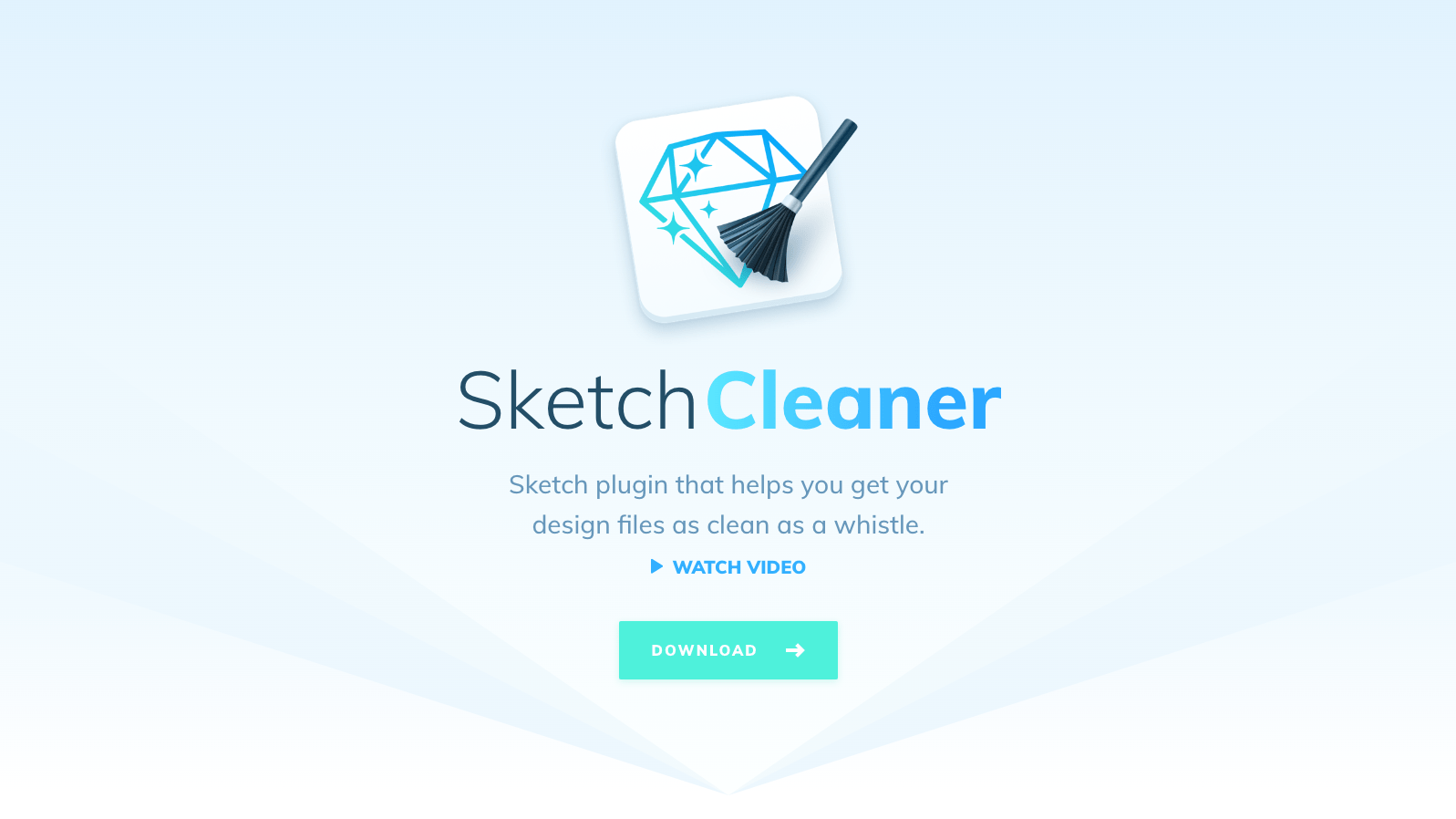 A screenshot of the Sketch Cleaner homepage.