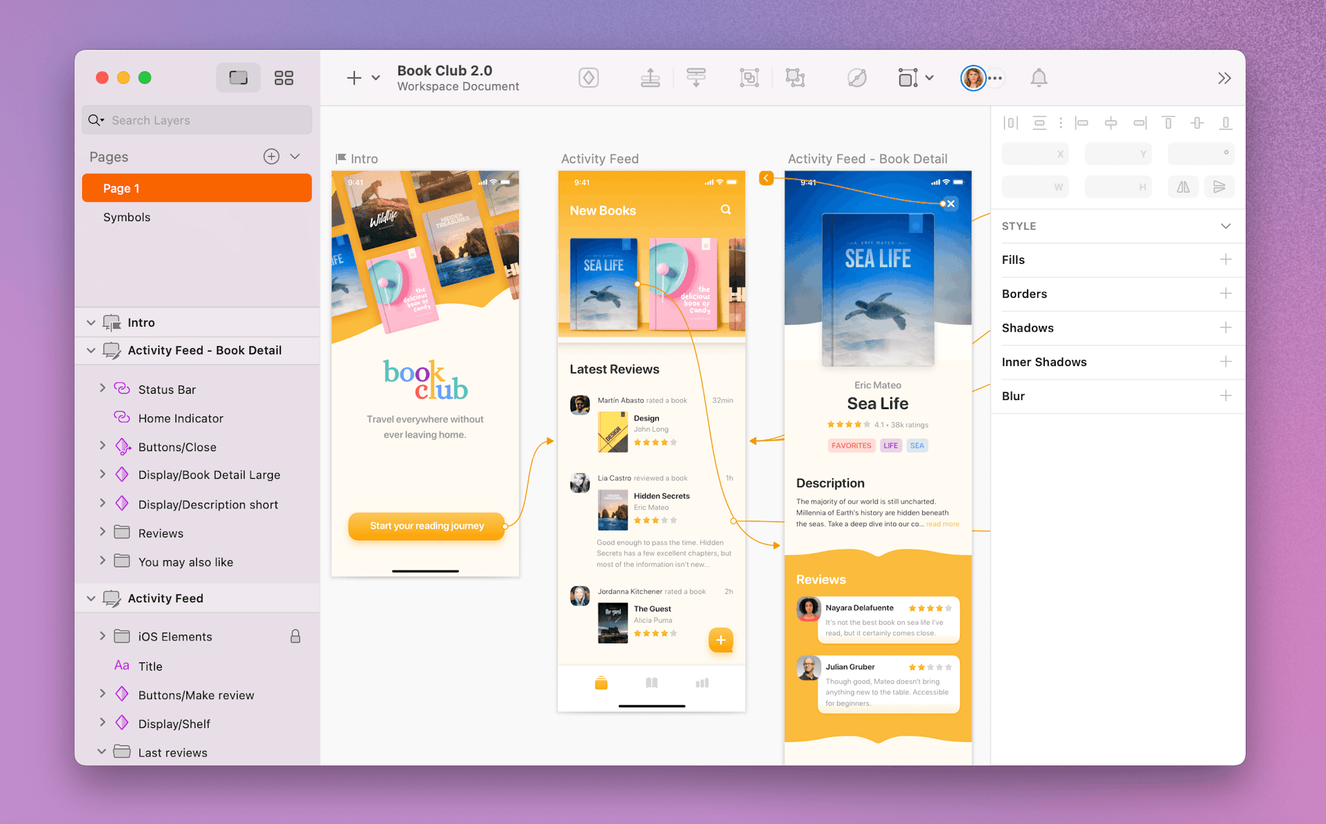 An image of a high-fidelity prototype designed in Sketch.