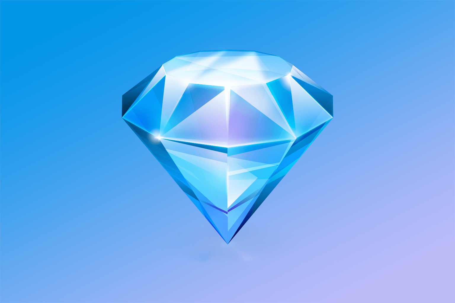 A blue version of the original Sketch 1.0 icon