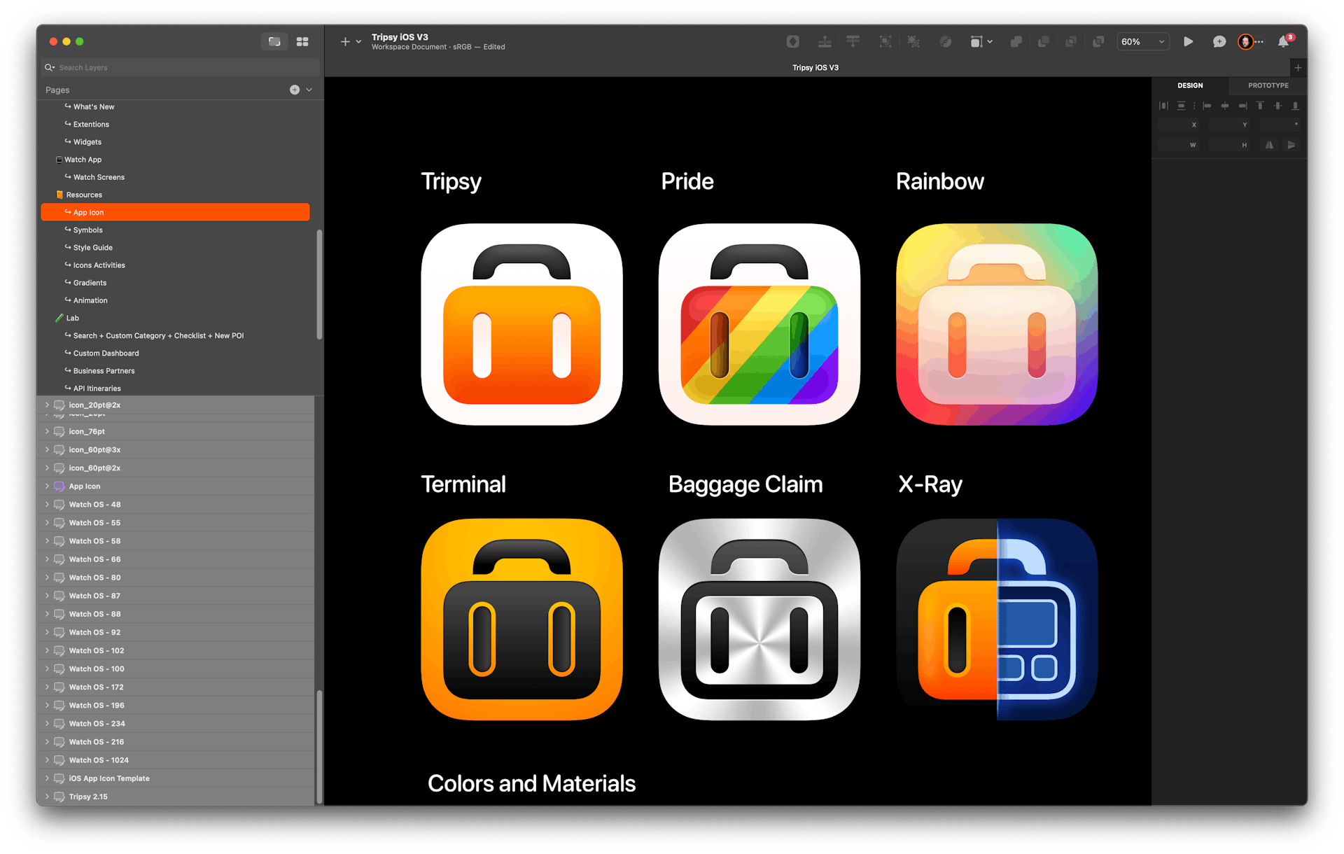 A screenshot showing different Tripsys app icons